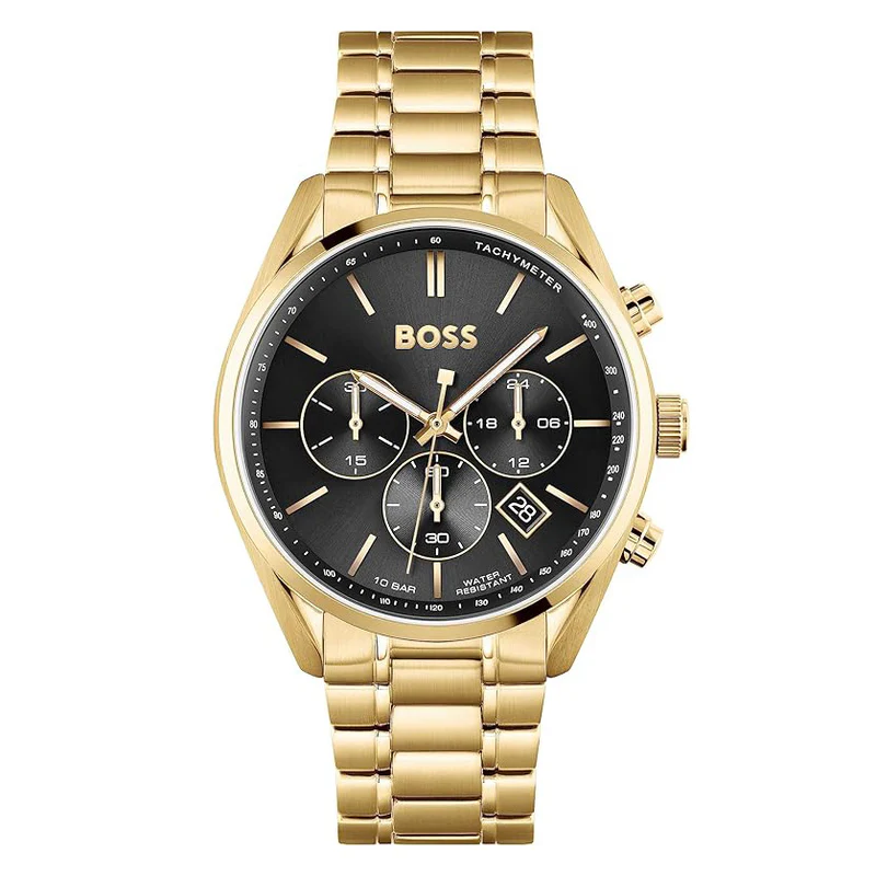 NEW Men's HUGO BOSS Champion Gold Chronograph Watch (HB1513848)