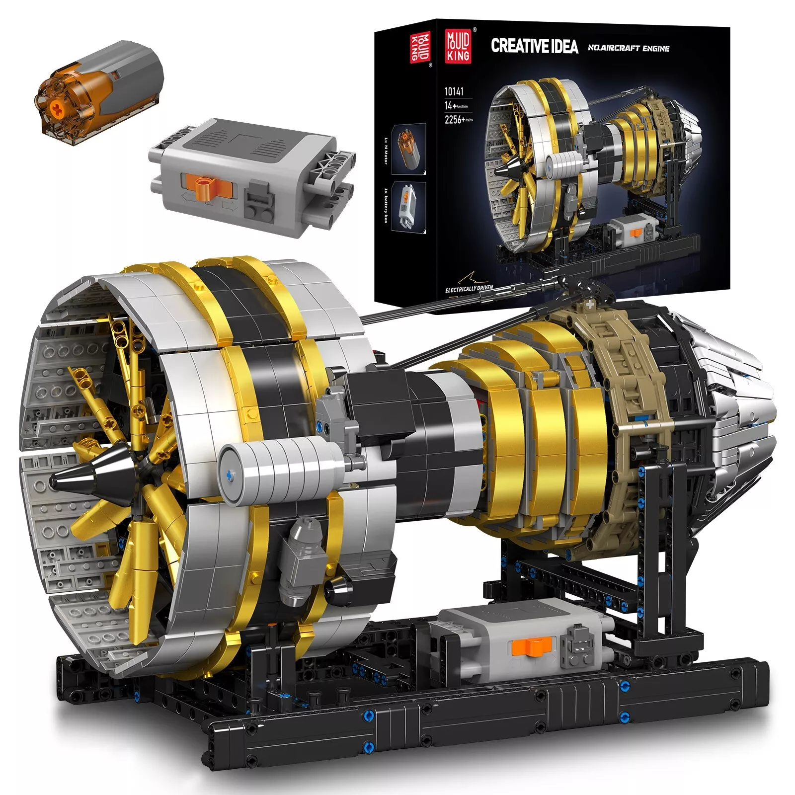 MOULD KING: Jet Aircraft Engine Battery Pack Building Block Set (10141)