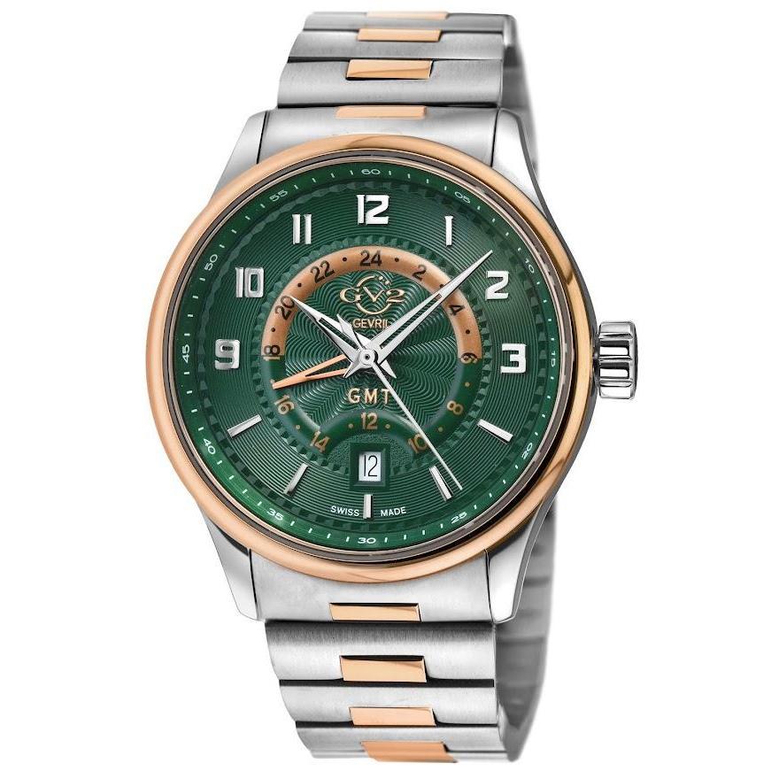 Men's Giromondo GV2 Swiss Quartz Green Dial Stainless Steel Watch