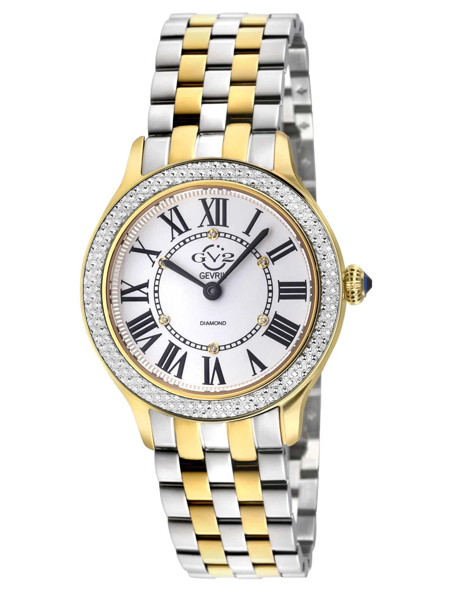 Ladies Gevril GV2 Milan Swiss Quartz Diamond Dial Bracelet Watch