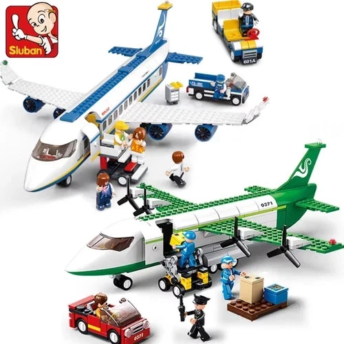 Kid's City Cargo Aircraft Plane Airport Airbus Creative Building Blocks