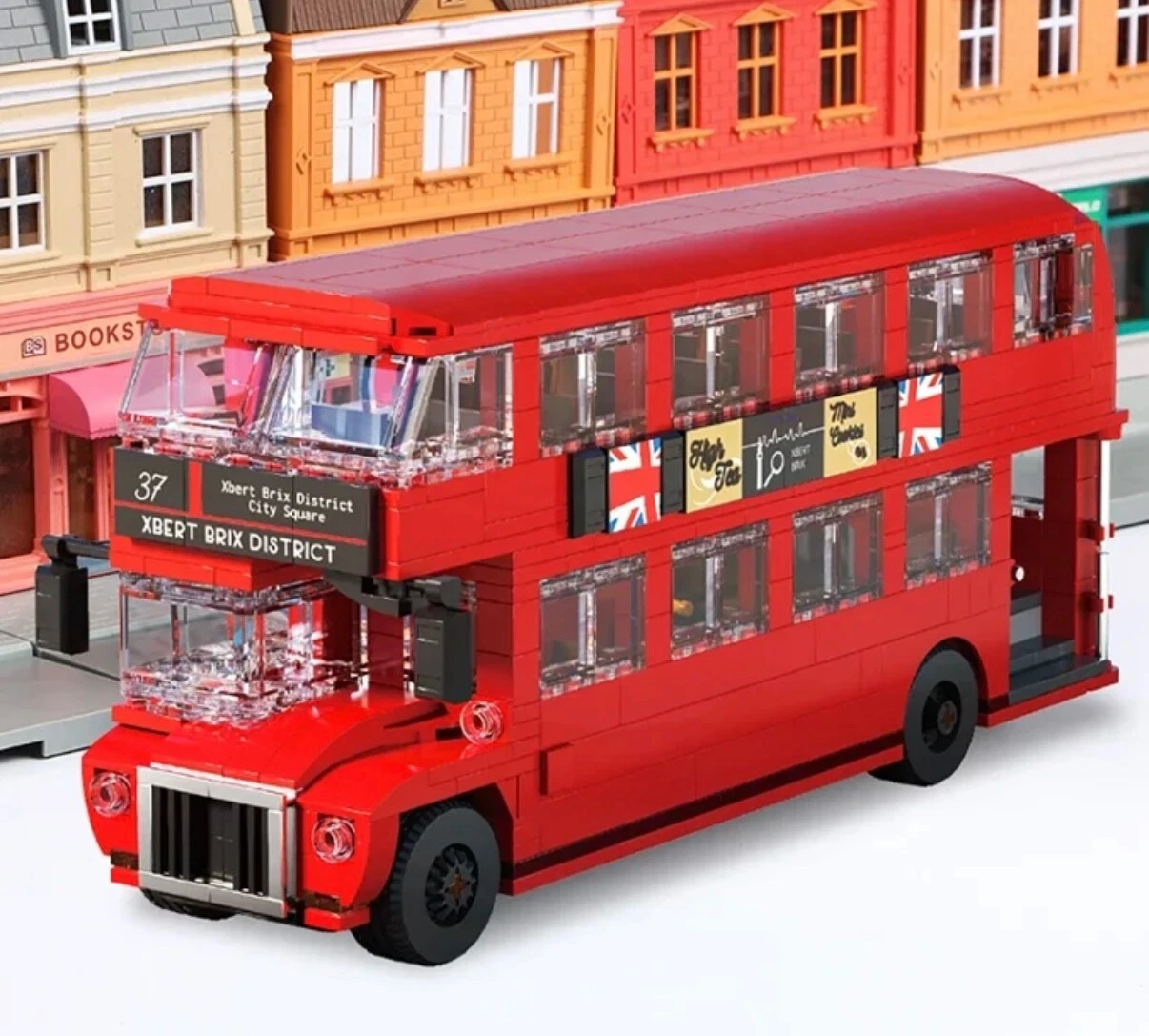 Kid's Xbert MOC London Red Double Becker Bus Building Block Set