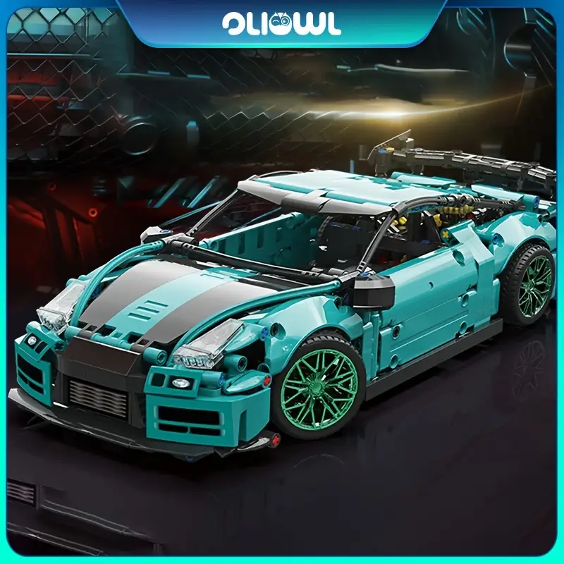 1/14 Scale Remote Control Nissan GTR Speed Racing Car Building Blocks Set